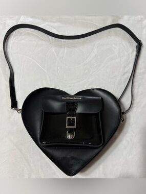 Dr. Martens Black Heart-Shaped Crossbody Bag